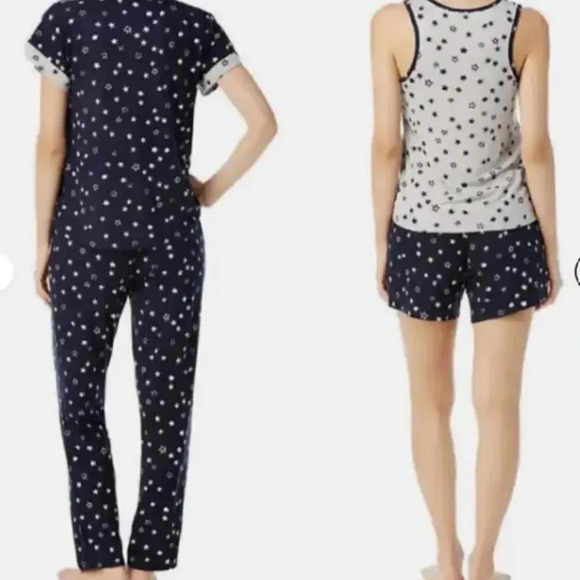 NWT Lucky Brand Women's 4 Piece Drawstring Pajama Set Blue Size XXL - Picture 5 of 6